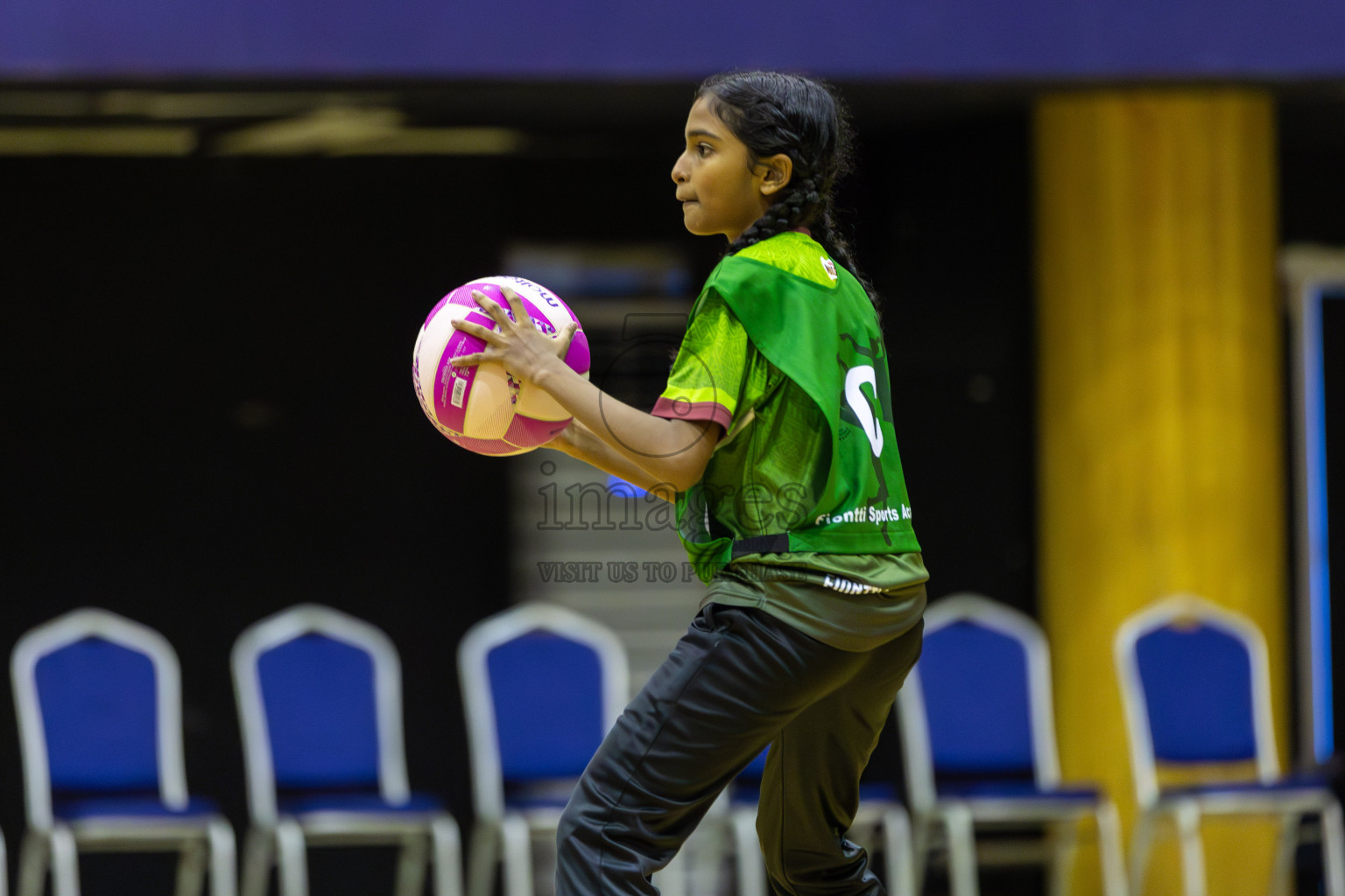 Young netter A vd Fionti sports academy in Day 3 of 3rd Netball Junior Championship, held at Social Center on Wednesday 22nd January 2025 . Photos: Shuu Abdul Sattar / images.mv