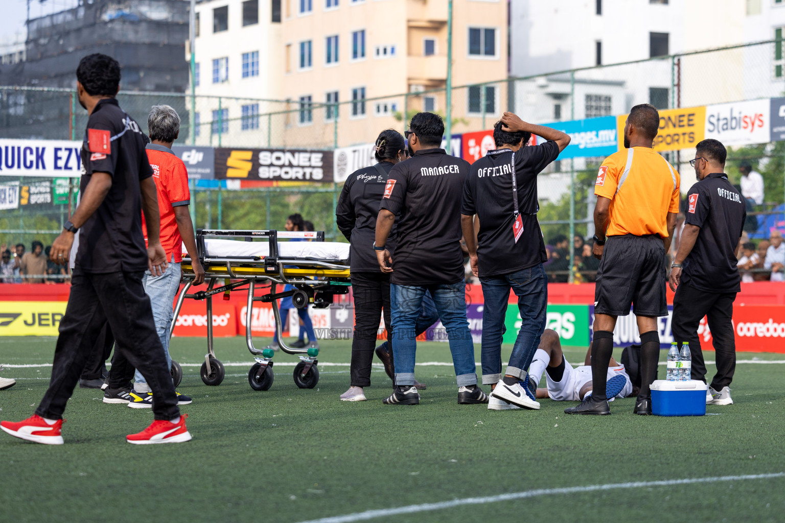 B Eydhafushi vs B Thulhaadhoo in Day 13 of Golden Futsal Challenge 2025 was held on Friday, 17th January 2025, in Hulhumale', Maldives 
Photos: Hassan Simah / images.mv