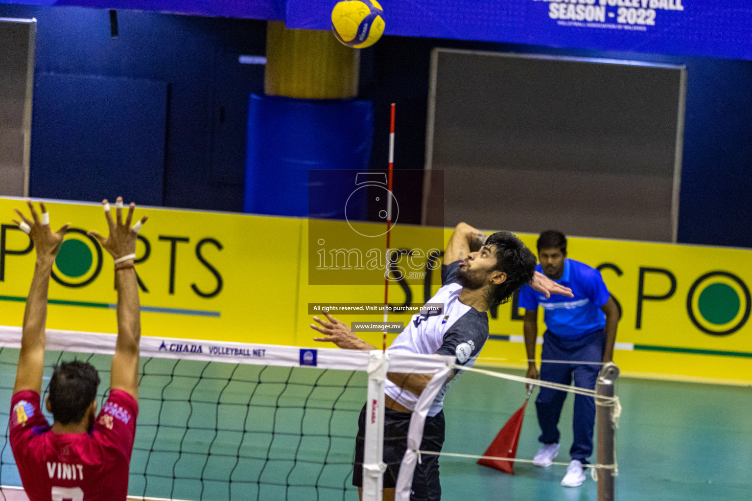 Sports Club City vs Dhivehi Sifainge Club in the Finals of National Volleyball Tournament 2022 on Thursday, 07th July 2022, held in Social Center, Male', Maldives