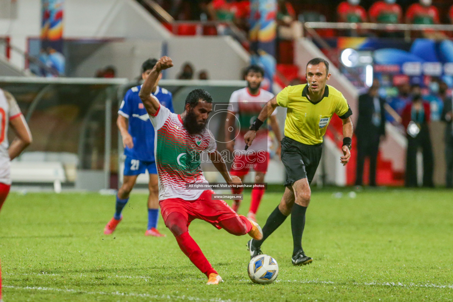 Maldives vs Nepal in SAFF Championship 2021 held on 1st October 2021 in Galolhu National Stadium, Male', Maldives