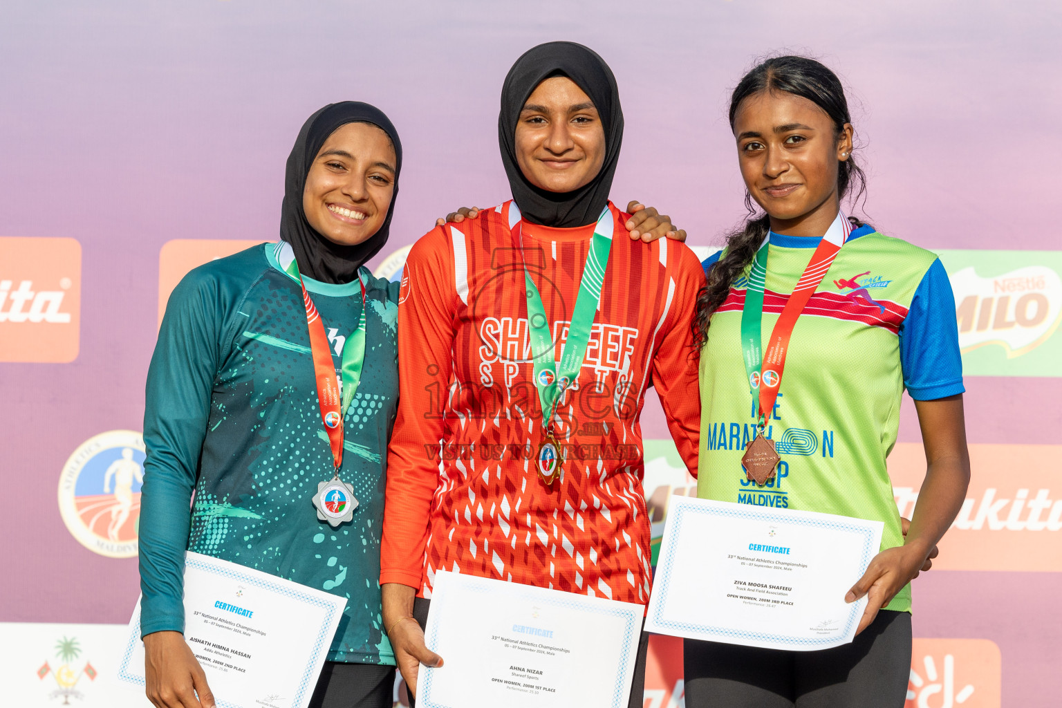 Day 2 of 33rd National Athletics Championship was held in Ekuveni Track at Male', Maldives on Friday, 6th September 2024.
Photos: Ismail Thoriq  / images.mv