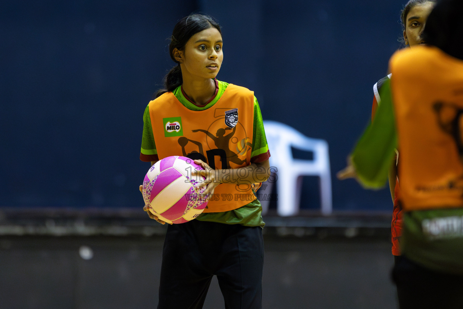 Fionti A team vs AIS Netball Academy in Day 3 of 3rd Netball Junior Championship, held at Social Center on Wednesday 22nd January 2025 . Photos: Shuu Abdul Sattar / images.mv