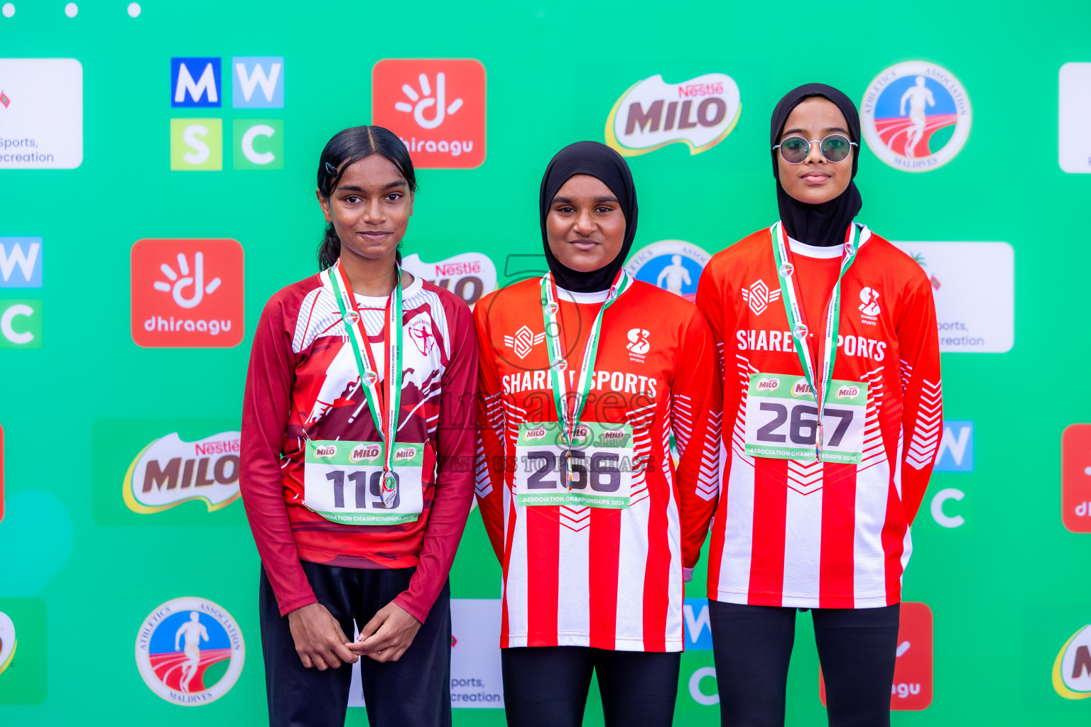 Day 2 of 12th Milo Association Championships was held in Ekuveni Track at Male', Maldives on Friday, 25th April 2025. Photos: Nausham Waheed / images.mv