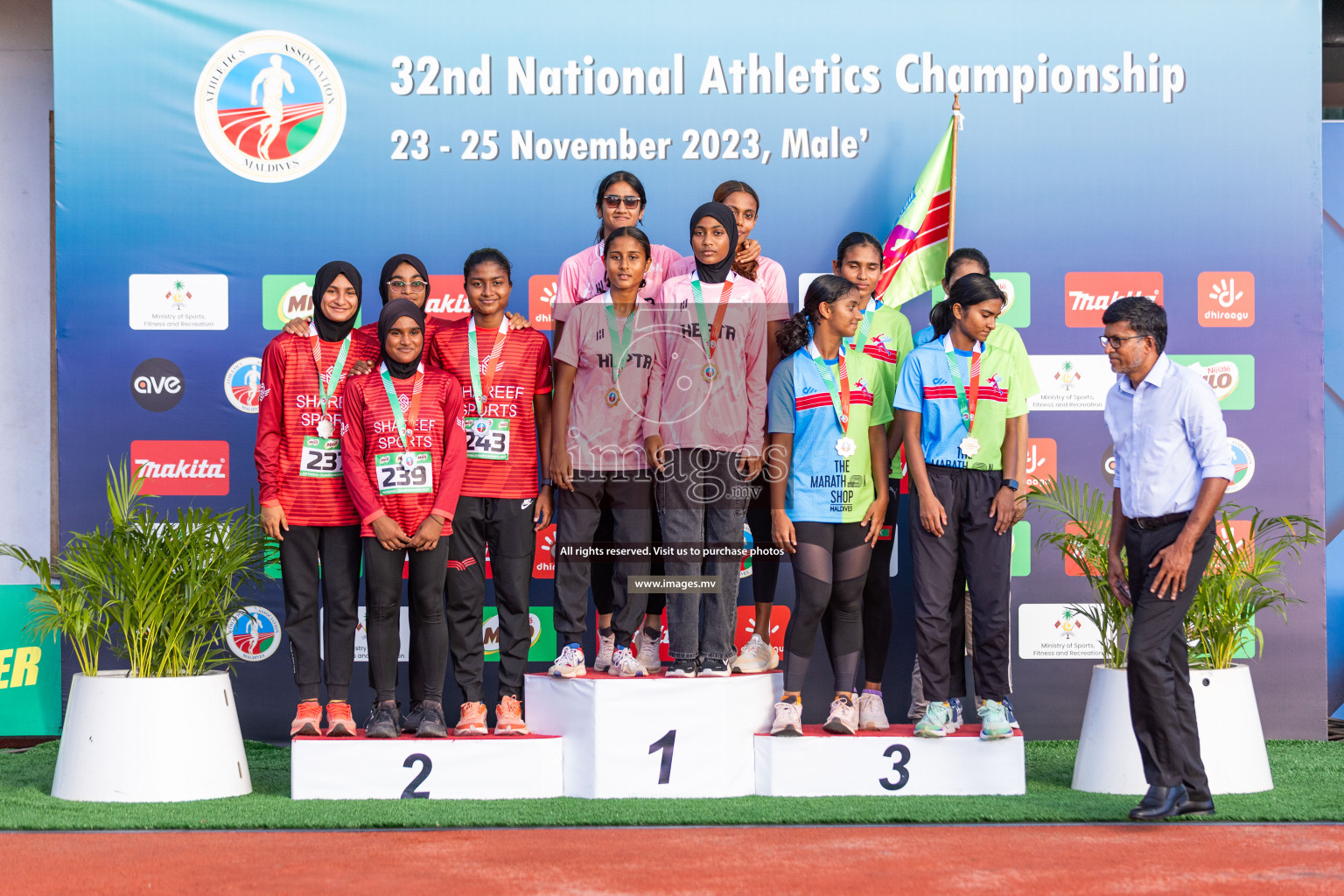 Day 3 of National Athletics Championship 2023 was held in Ekuveni Track at Male', Maldives on Saturday, 25th November 2023. Photos: Nausham Waheed / images.mv