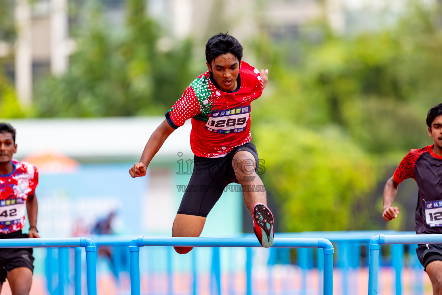 Day 6 of MWSC Interschool Athletics Championships 2024 held in Hulhumale Running Track, Hulhumale, Maldives on Thursday, 14th November 2024. Photos by: Nausham Waheed / Images.mv