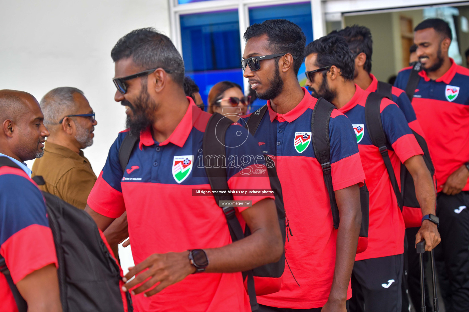 The Senior Men's National Team depart to Japan Training Camp from Maafannu Bus Terminal, Male', Maldives on 5th June 2023 Photos: Nausham Waheed/ Images.mv