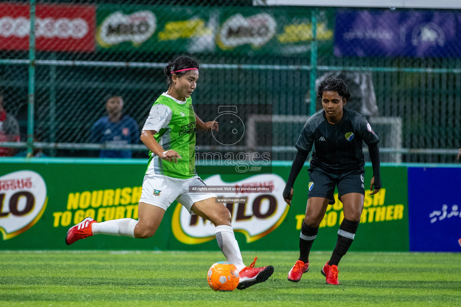 Club WAMCO vs DSC in the Semi Finals of 18/30 Women's Futsal Fiesta 2021 held in Hulhumale, Maldives on 14th December 2021. Photos: Ismail Thoriq / images.mv