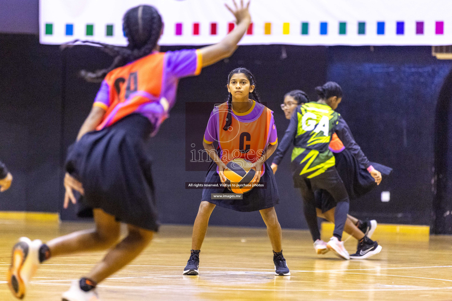 Day4 of 24th Interschool Netball Tournament 2023 was held in Social Center, Male', Maldives on 30th October 2023. Photos: Nausham Waheed / images.mv