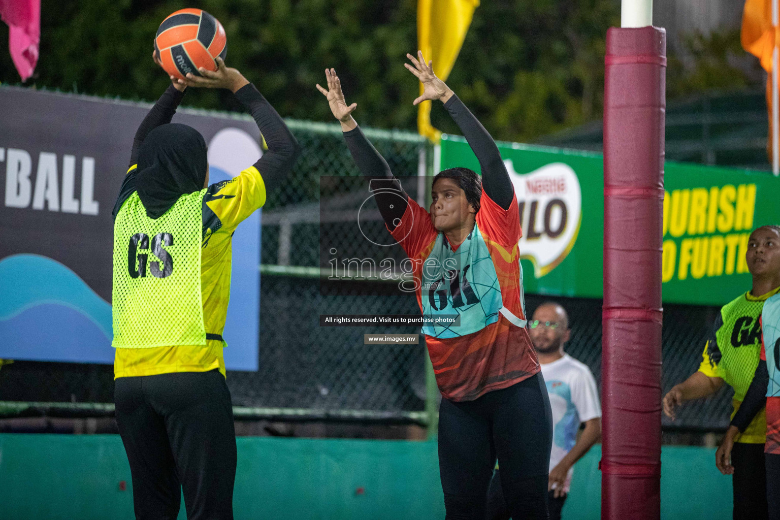 Day 6 of 20th Milo National Netball Tournament 2023, held in Synthetic Netball Court, Male', Maldives on 4th June 2023 Photos: Nausham Waheed/ Images.mv