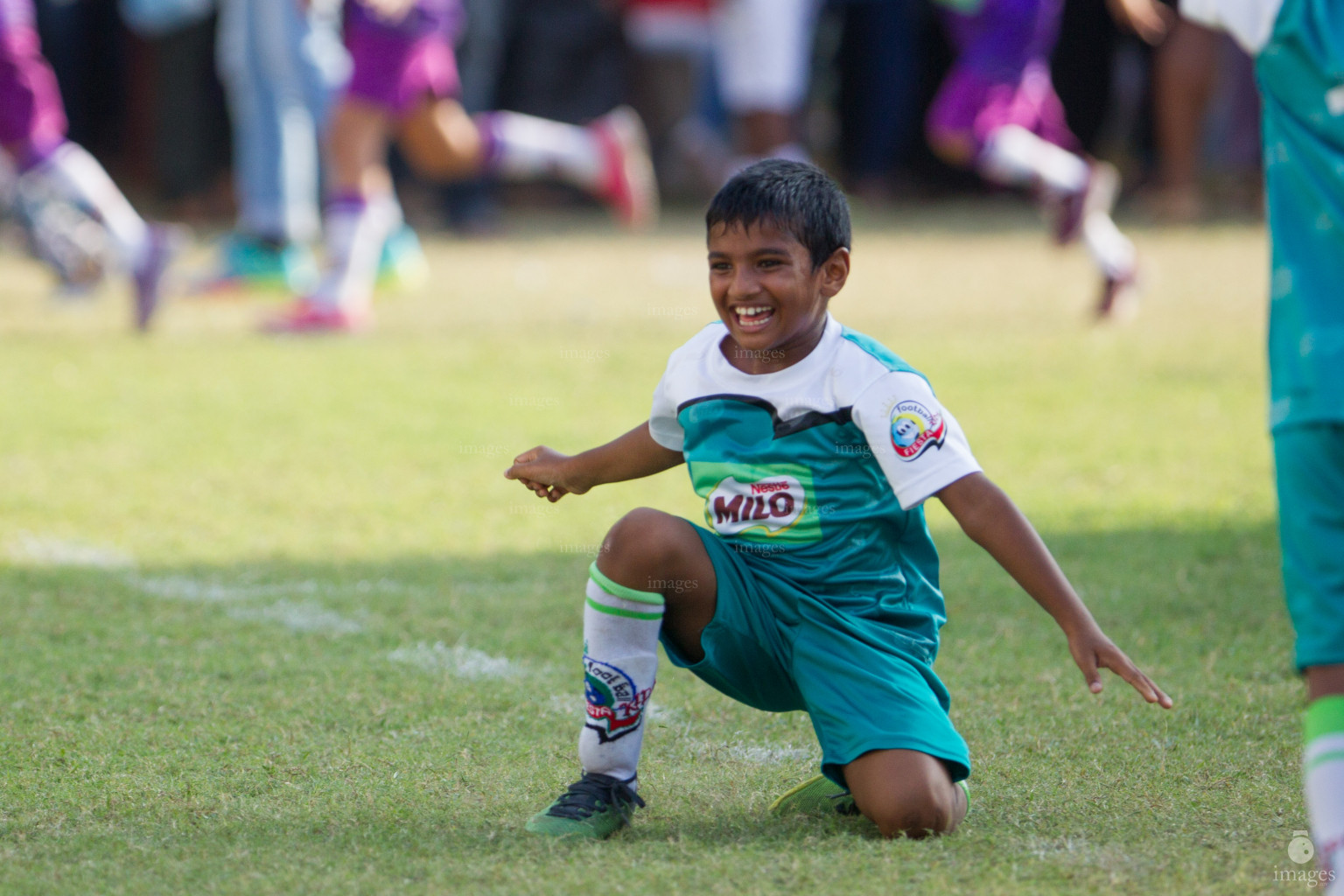 Day 3 of MILO Kids Football Fiesta in Henveiru Grounds in Male', Maldives, Friday, February 22nd 2019 (Images.mv Photo / Hassan Simah)