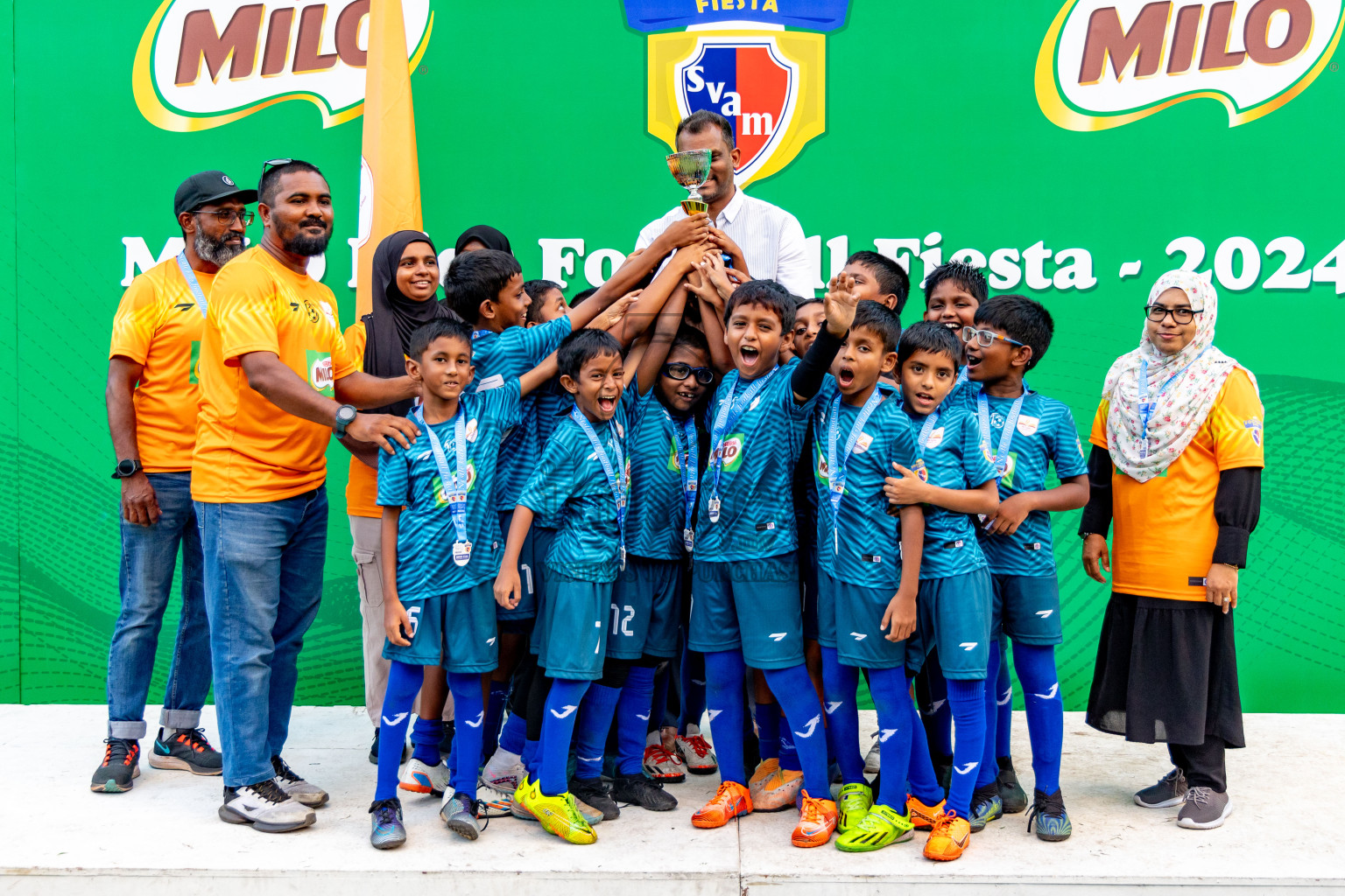 Day 2 of MILO Kids Football Fiesta was held at National Stadium in Male', Maldives on Saturday, 24th February 2024.