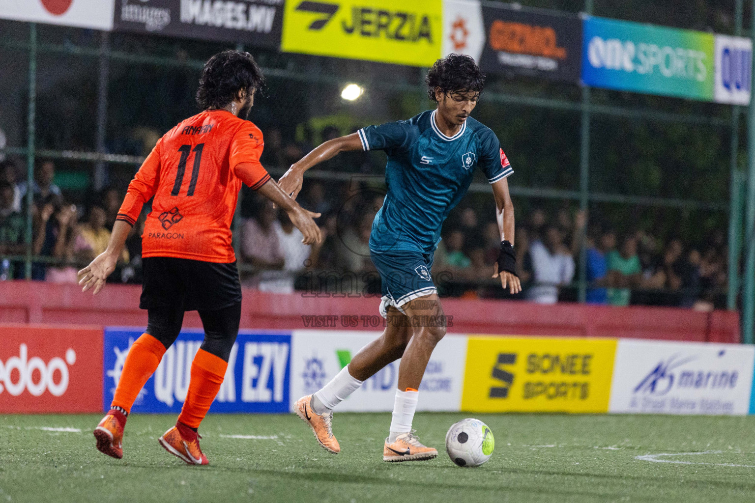 R Dhuvaafaru vs R Meedhoo in Day 8 of Golden Futsal Challenge 2024 was held on Monday, 22nd January 2024, in Hulhumale', Maldives Photos: Nausham Waheed / images.mv