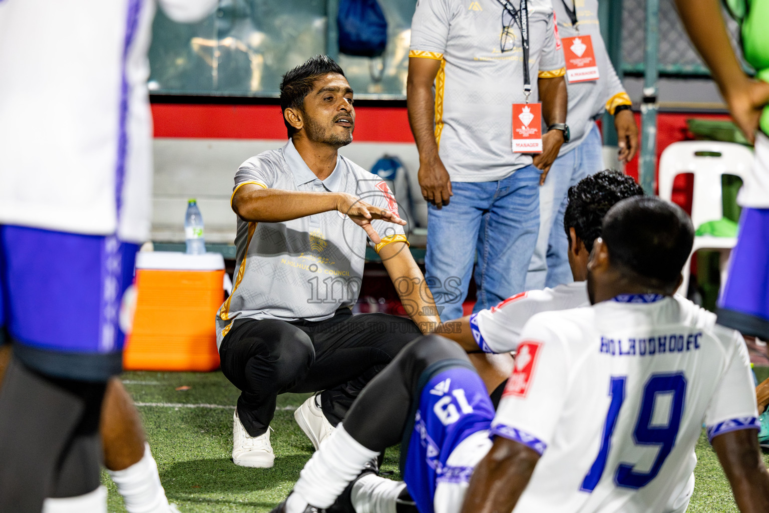 N Holhudhoo vs N Velidhoo in Day 12 of Golden Futsal Challenge 2025 was held on Thursday, 16th January 2025, in Hulhumale', Maldives.
Photos: Hassan Simah / images.mv