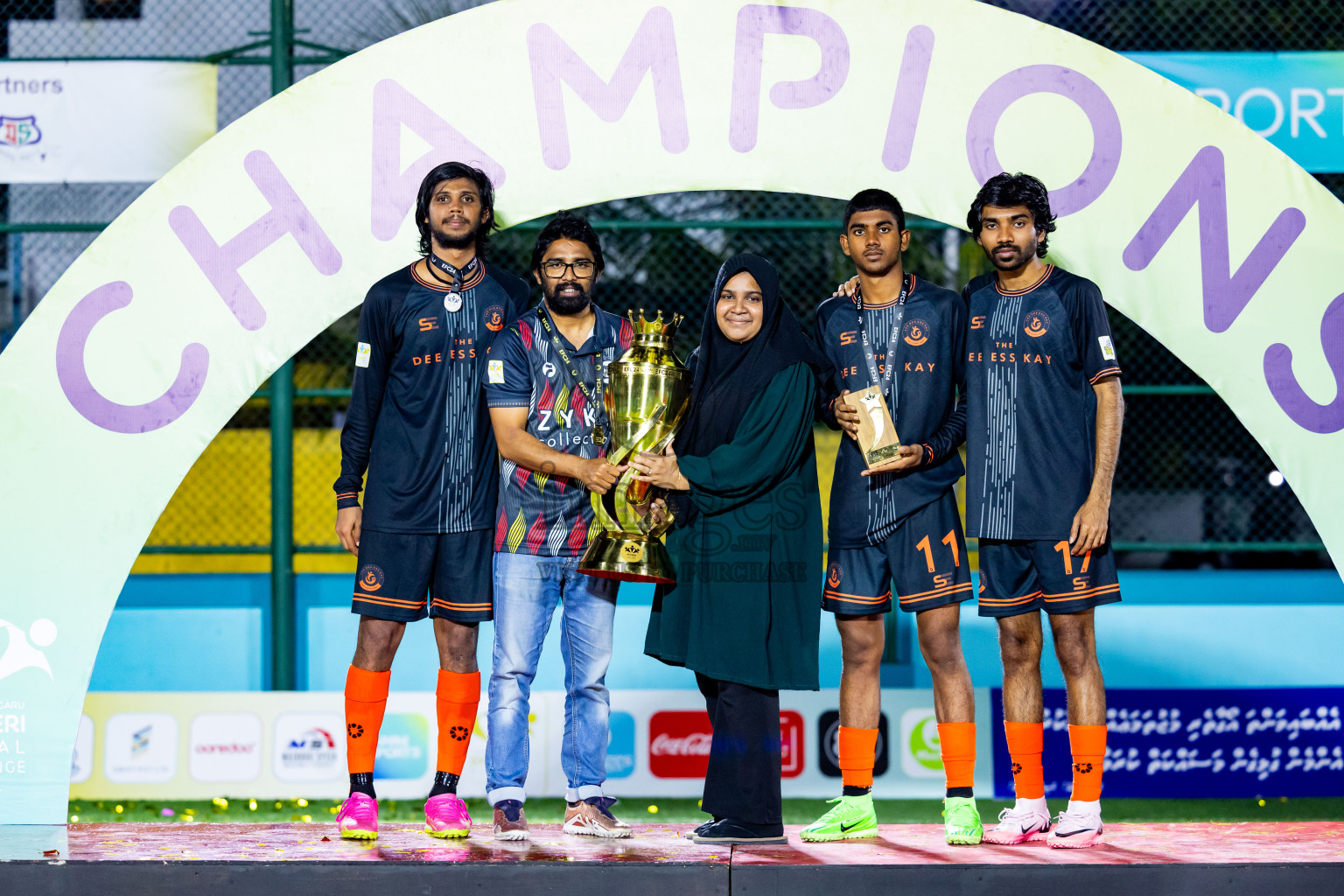 Dee Ess Kay vs Kovigoani in Final of Laamehi Dhiggaru Ekuveri Futsal Challenge 2024 was held on Wednesday, 31st July 2024, at Dhiggaru Futsal Ground, Dhiggaru, Maldives Photos: Nausham Waheed / images.mv