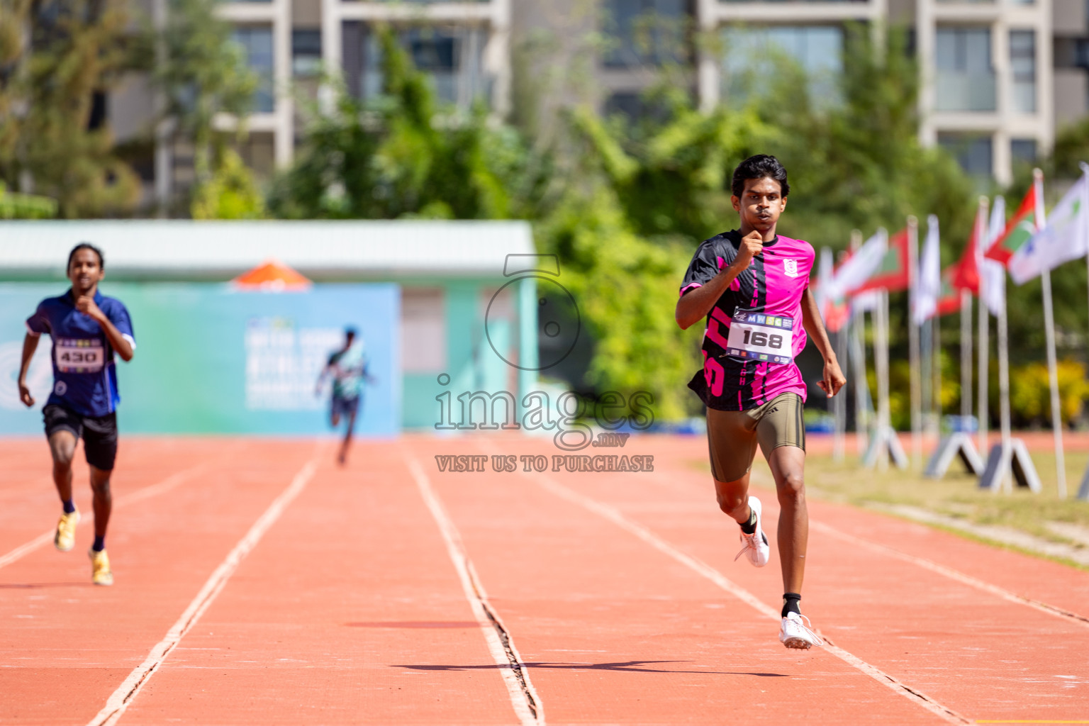 Day 2 of MWSC Interschool Athletics Championships 2024 held in Hulhumale Running Track, Hulhumale, Maldives on Sunday, 10th November 2024. 
Photos by:  Hassan Simah / Images.mv