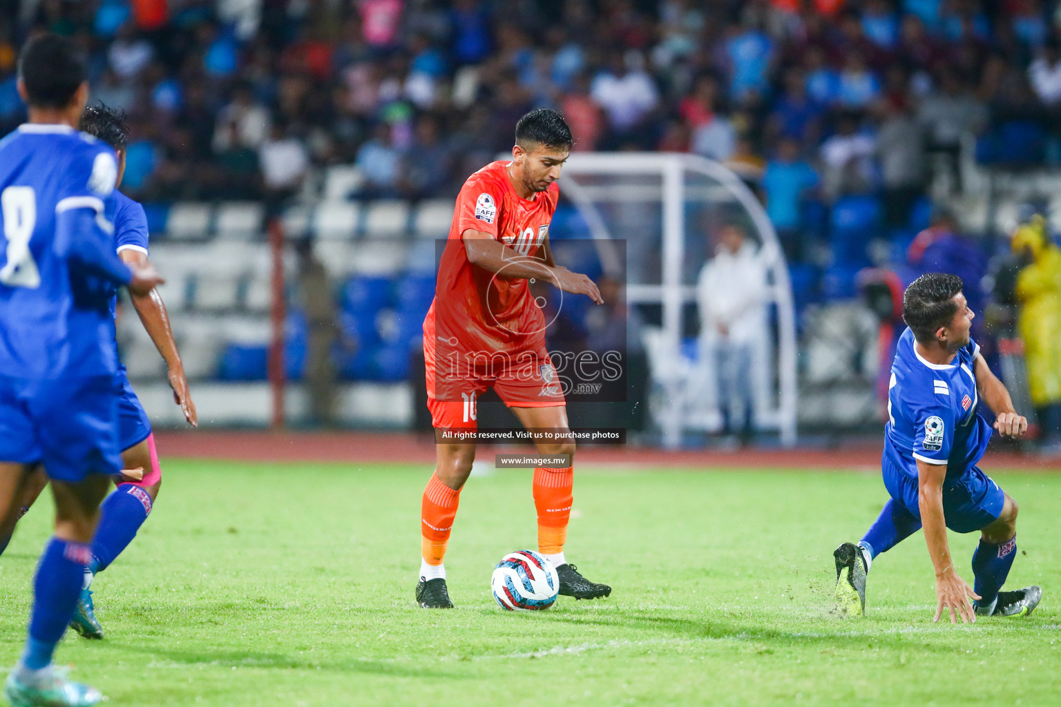 Nepal vs India in SAFF Championship 2023 held in Sree Kanteerava Stadium, Bengaluru, India, on Saturday, 24th June 2023. Photos: Hassan Simah / images.mv