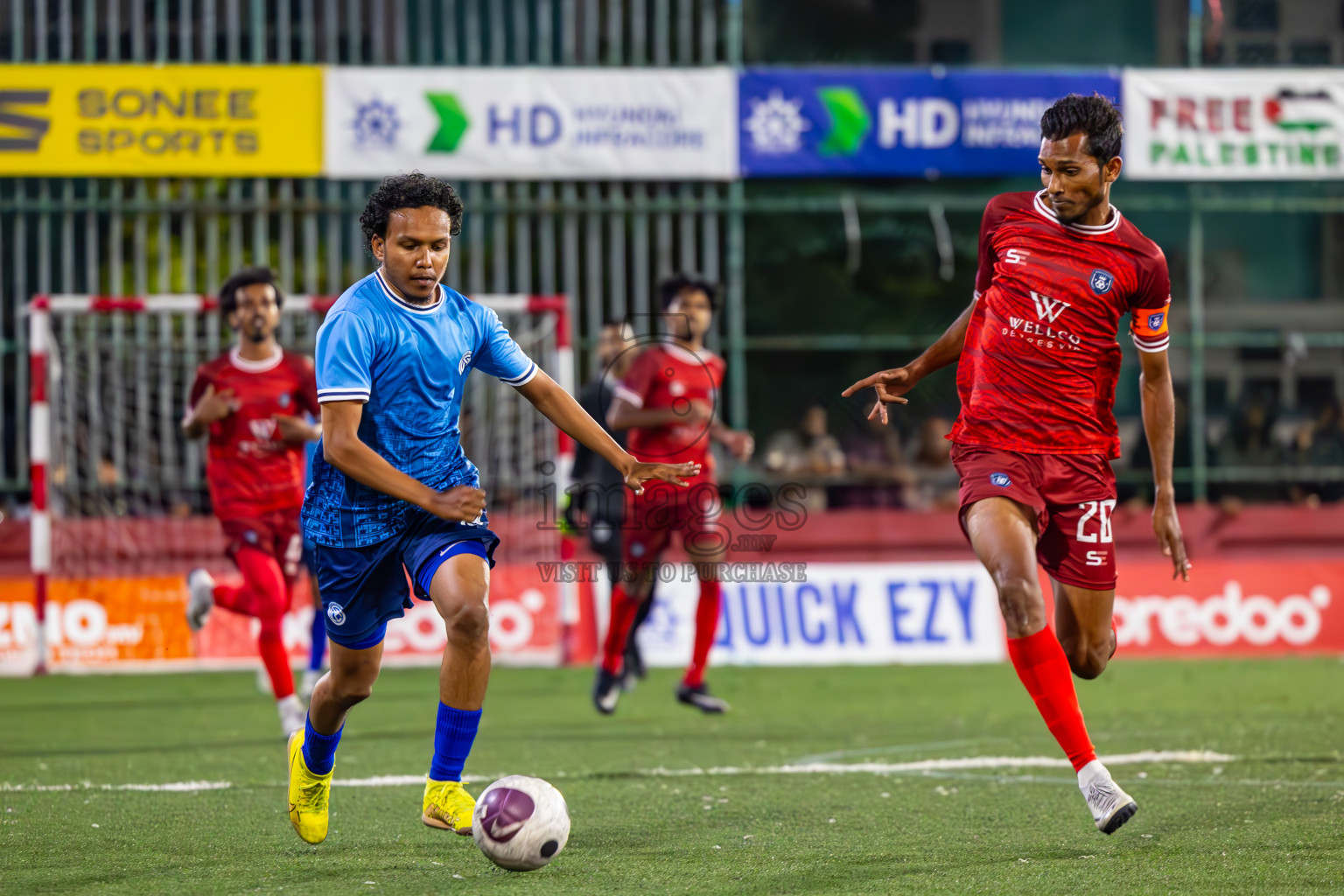 GA Dhevvadhoo vs GA Gemanafushi in Day 24 of Golden Futsal Challenge 2024 was held on Wednesday , 7th February 2024 in Hulhumale', Maldives
Photos: Ismail Thoriq / images.mv