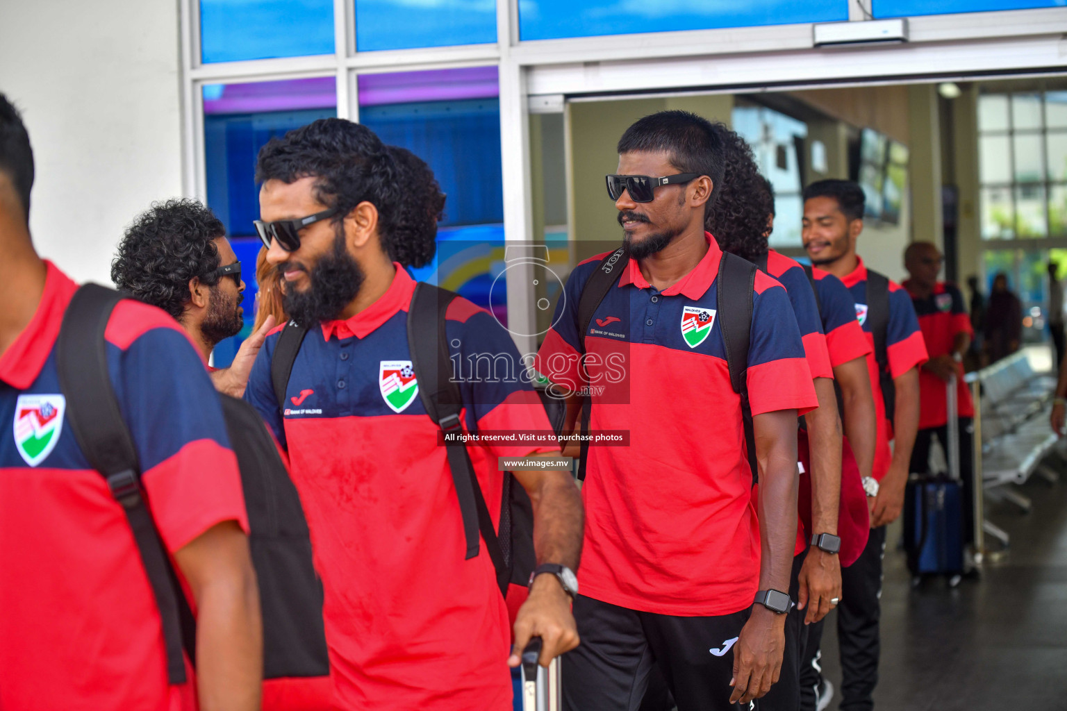 The Senior Men's National Team depart to Japan Training Camp from Maafannu Bus Terminal, Male', Maldives on 5th June 2023 Photos: Nausham Waheed/ Images.mv