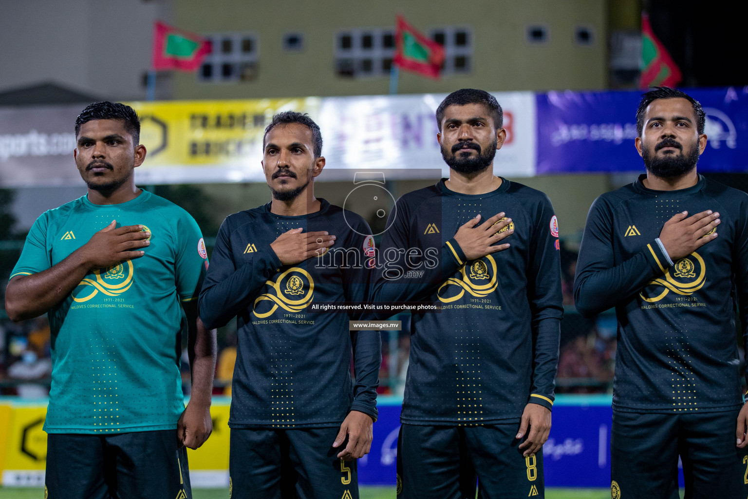 Prison Club vs MACL in the Quarter Finals of Club Maldives 2021 held at Hulhumale;, on 12th December 2021 Photos: Ismail Thoriq / images.mv