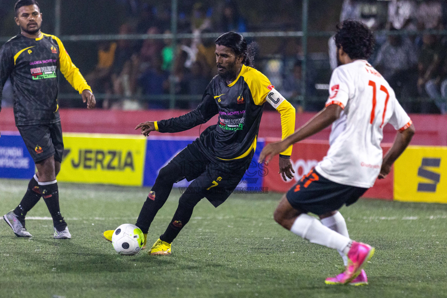 L Kalaidhoo vs L Dhanbidhoo in Day 16 of Golden Futsal Challenge 2024 was held on Tuesday, 30th January 2024, in Hulhumale', Maldives Photos: Nausham Waheed / images.mv