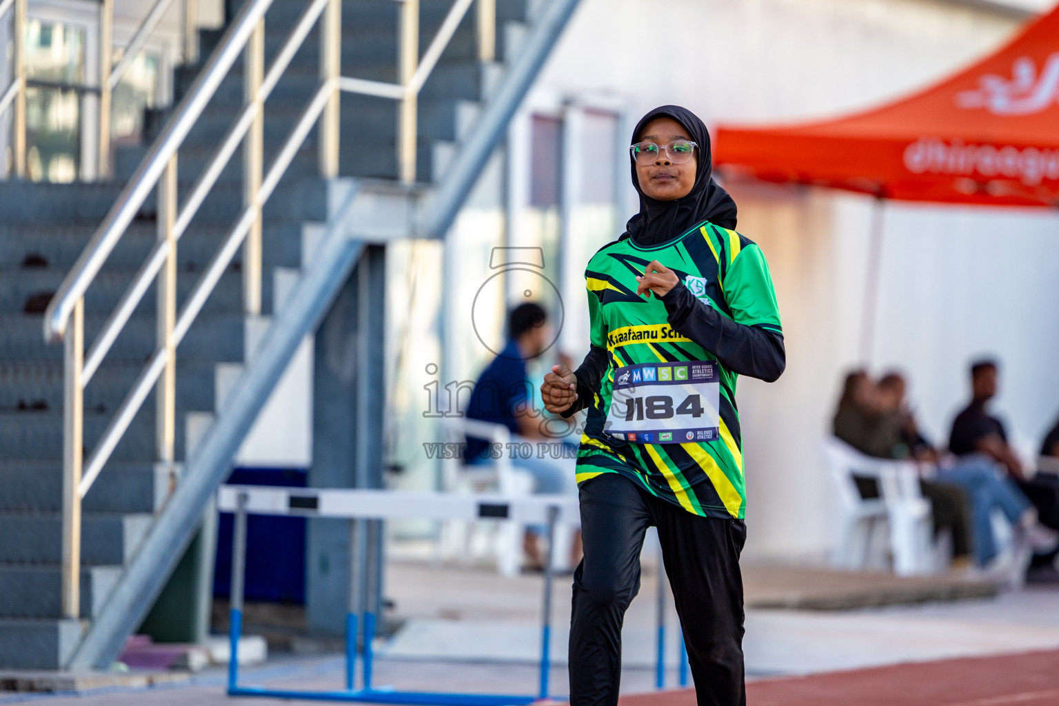 Day 1 of MWSC Interschool Athletics Championships 2024 held in Hulhumale Running Track, Hulhumale, Maldives on Saturday, 9th November 2024. 
Photos by: Hassan Simah / Images.mv