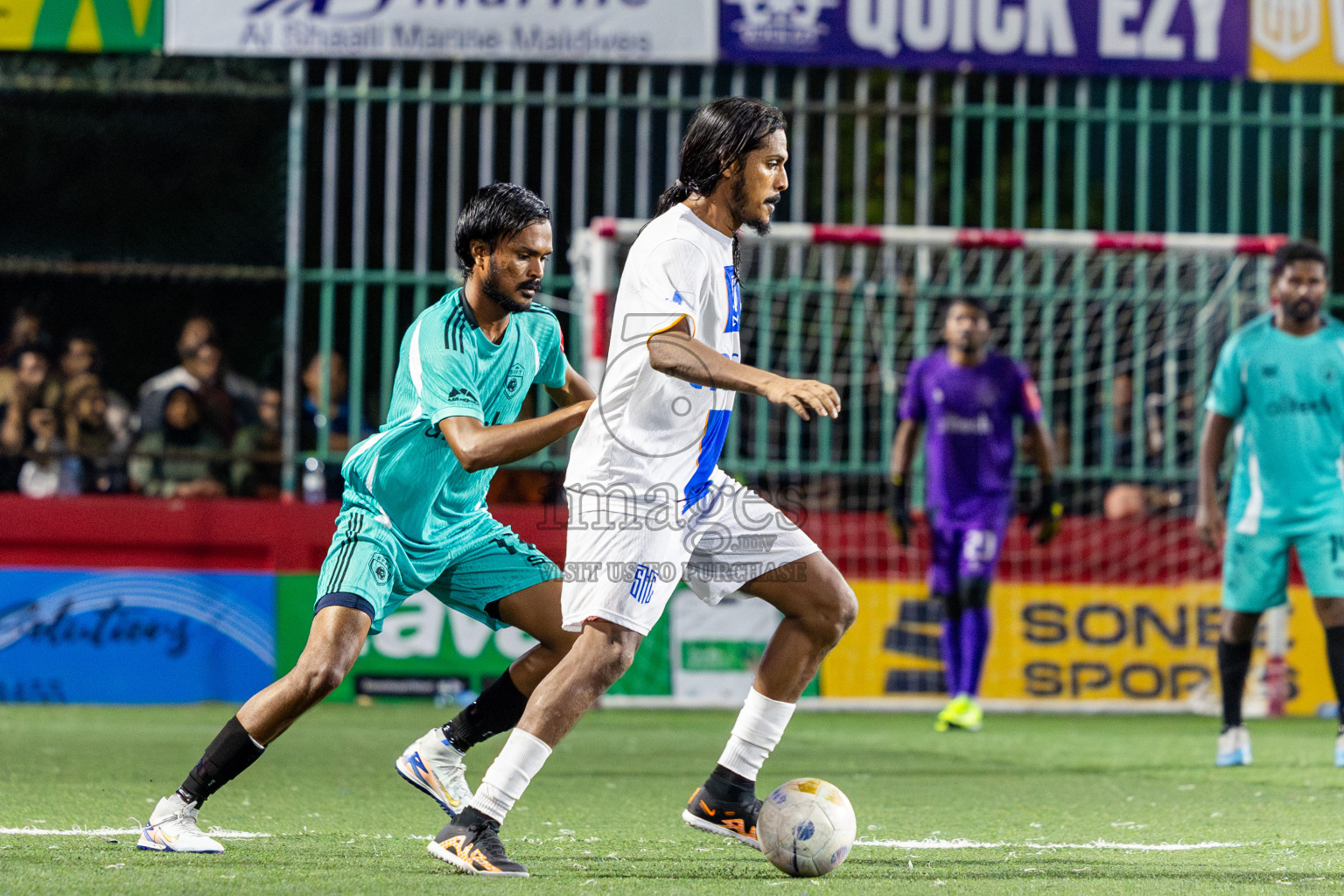 S Feydhoo vs S Hithadhoo in Seenu Atoll Final in Day 24 of Golden Futsal Challenge 2025 was held on Tuesday , 28th January 2025, in Hulhumale', Maldives. Photos: Nausham Waheed / images.mv