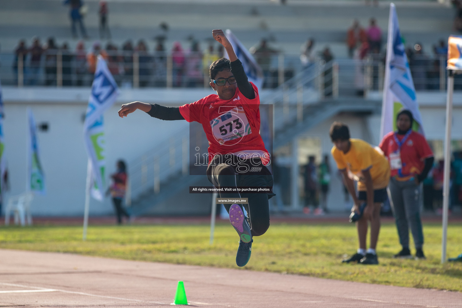 Day two of Inter School Athletics Championship 2023 was held at Hulhumale' Running Track at Hulhumale', Maldives on Sunday, 15th May 2023. Photos: Nausham Waheed / images.mv