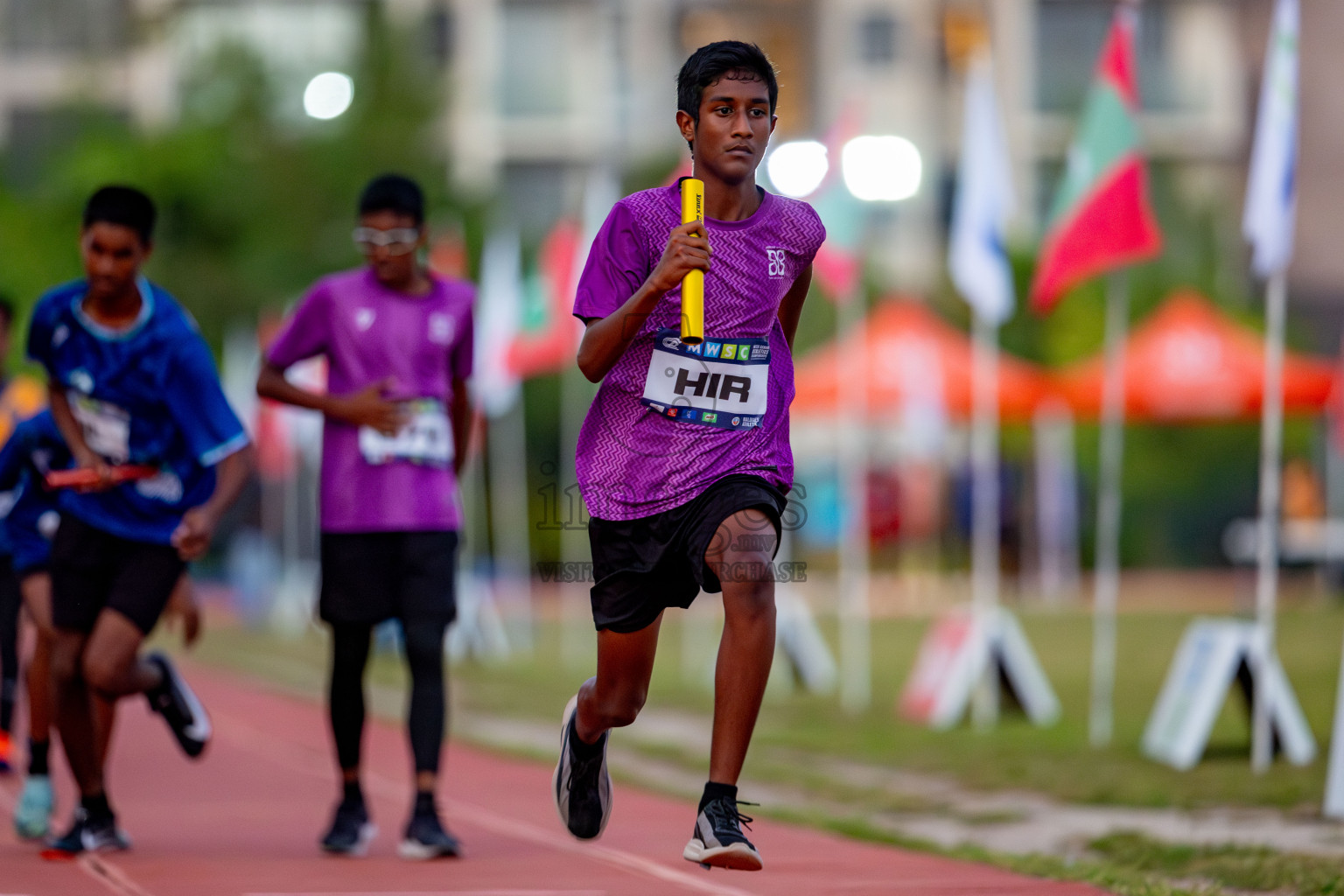 Day 4 of MWSC Interschool Athletics Championships 2024 held in Hulhumale Running Track, Hulhumale, Maldives on Tuesday, 12th November 2024. Photos by: Nausham Waheed / Images.mv