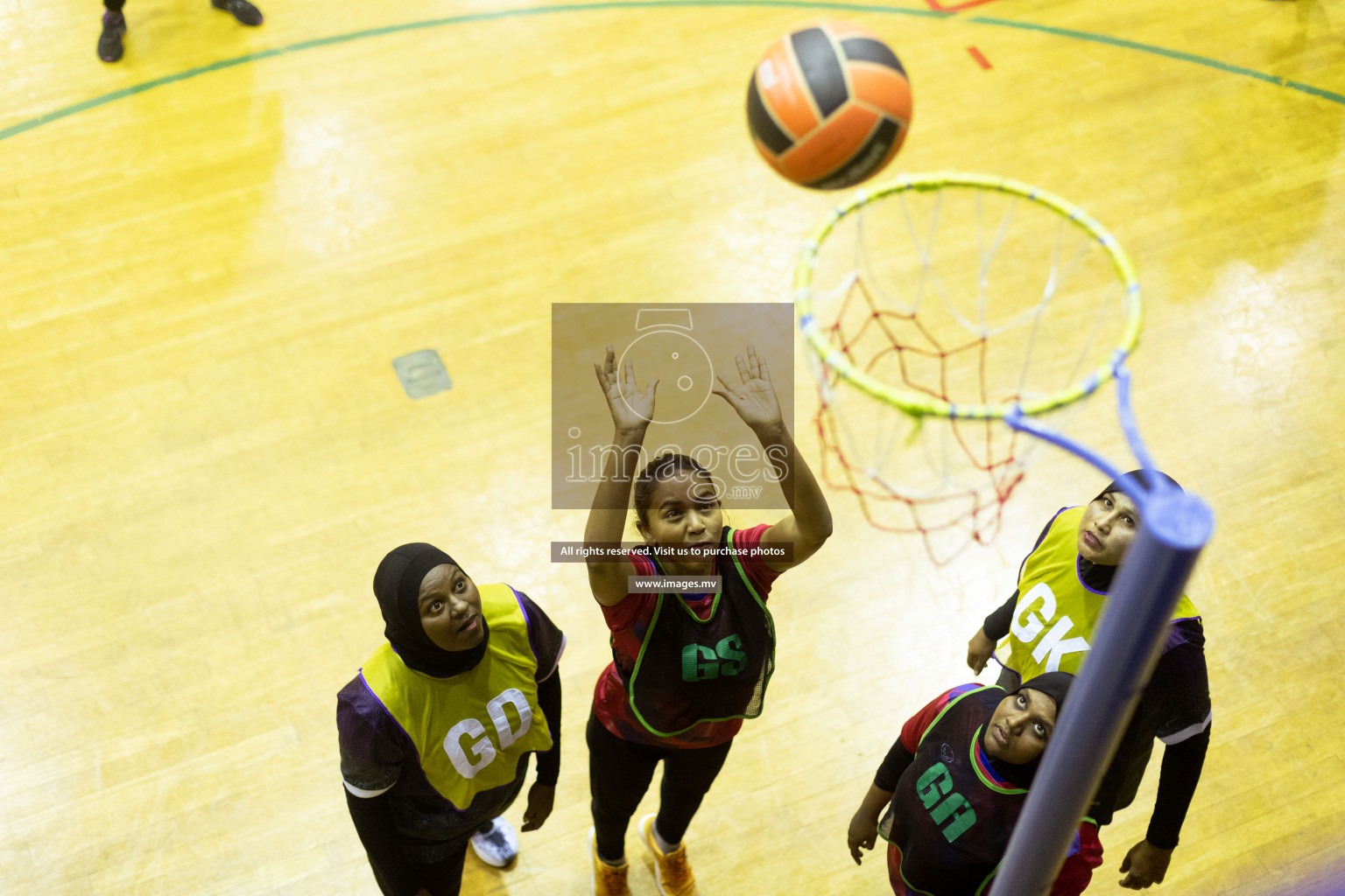 Sports Club Skylark vs United Unity Sports Club in the Milo National Netball Tournament 2022 on 19 July 2022, held in Social Center, Male', Maldives. Photographer: Shuu / Images.mv