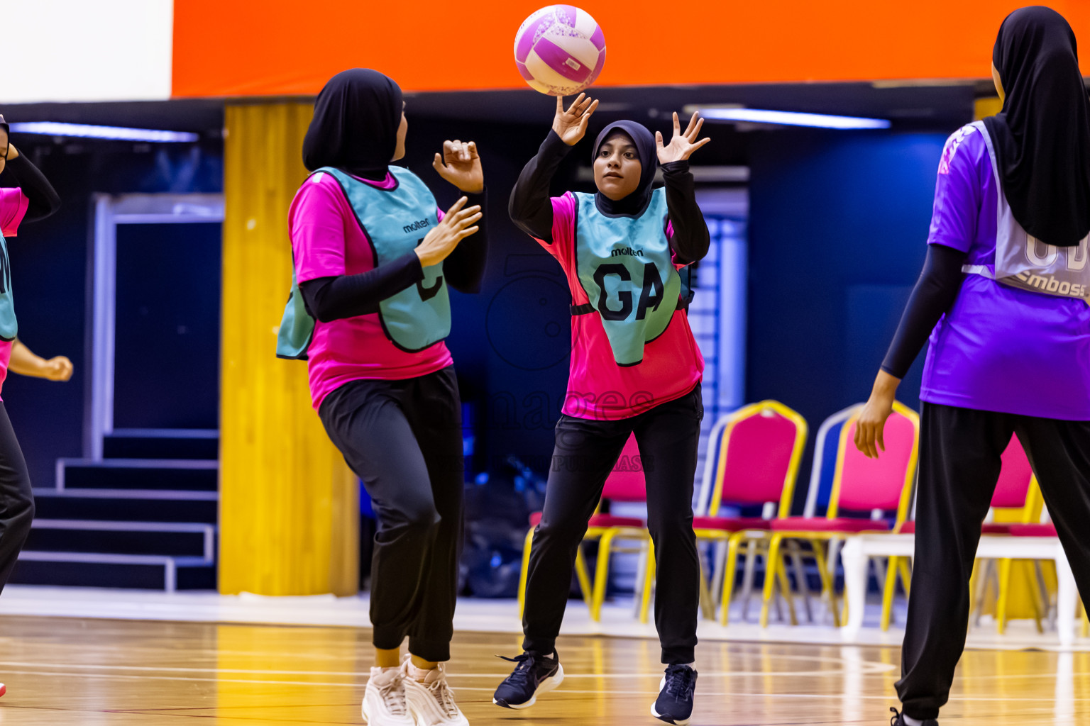 MV Netters vs Invicto SC in Day 7 of 24th Milo Netball Association Championship was held in Social Center at Male', Maldives on Sunday, 7th September 2025. Photos: Nausham Waheed / images.mv