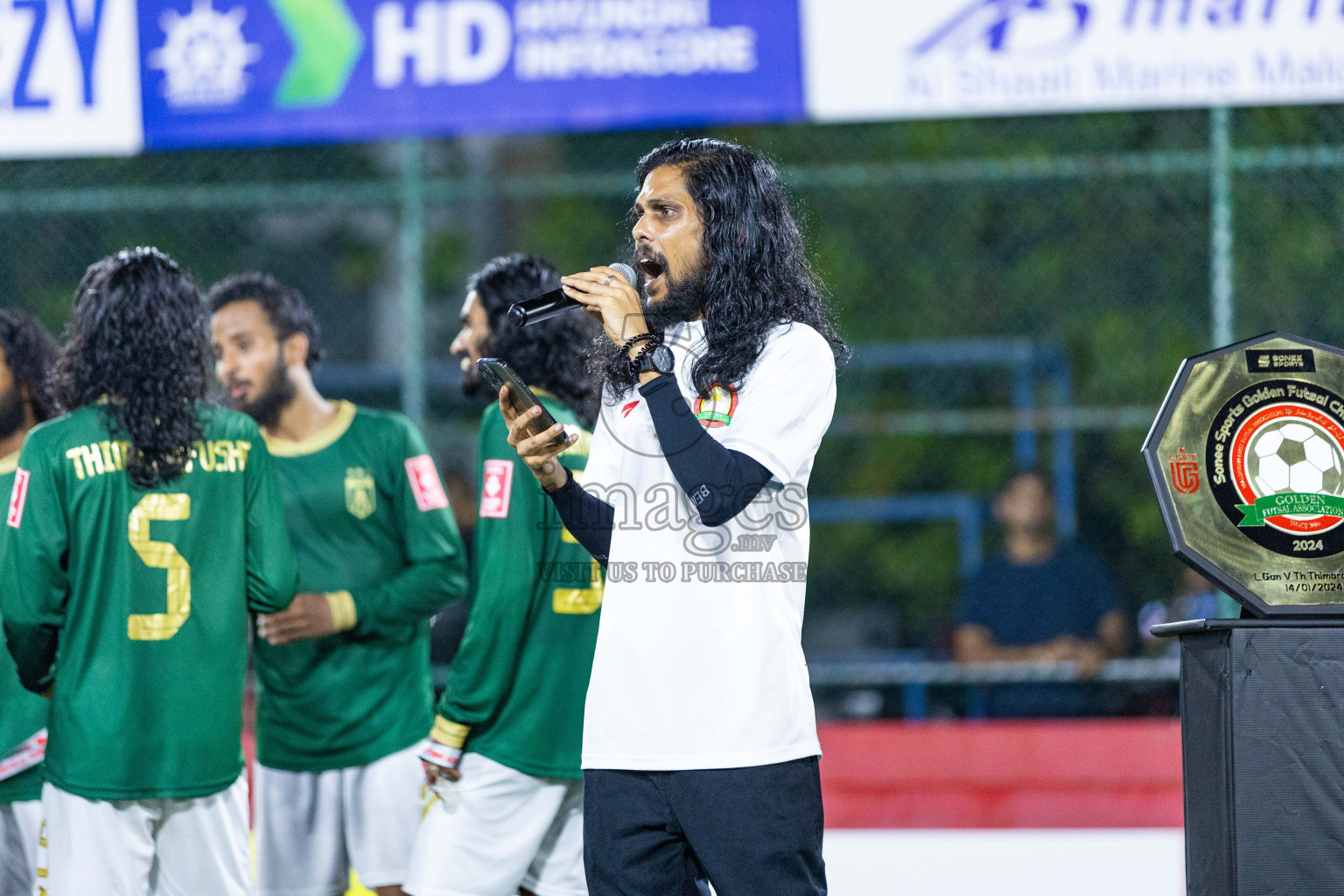 Opening of Golden Futsal Challenge 2024 with Charity Shield Match between L.Gan vs Th. Thimarafushi was held on Sunday, 14th January 2024, in Hulhumale', Maldives Photos: Nausham Waheed / images.mv