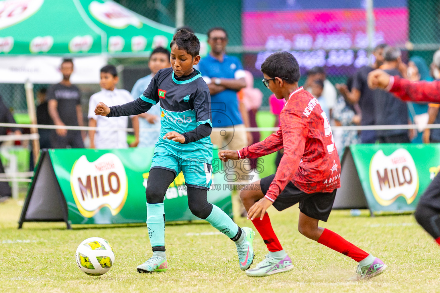 Day 2 of MILO Academy Championship 2025 (U-12) was held at Henveiru Stadium in Male', Maldives on Friday, 2nd May 2025. Photos: Mohamed Mahfooz Moosa / images.mv