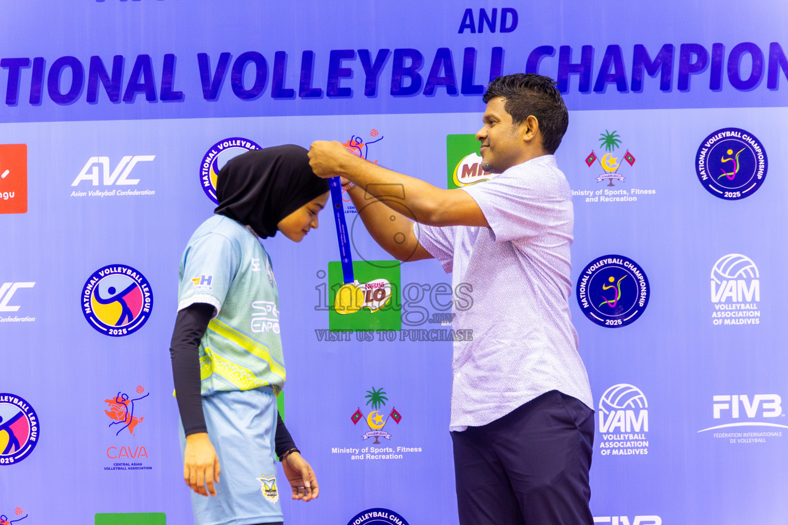 Police Club vs Club Wamco in the Final of Women's Division of National Volleyball Championship 2025 held in Male', Maldives on Sunday, 4th May 2025 at Social Center Indoor Hall Photos By: Nausham Waheed / images.mv