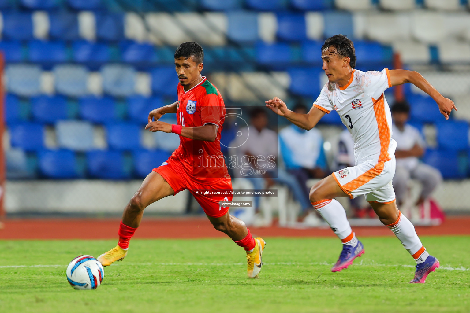 Bhutan vs Bangladesh in SAFF Championship 2023 held in Sree Kanteerava Stadium, Bengaluru, India, on Wednesday, 28th June 2023. Photos: Nausham Waheed, Hassan Simah / images.mv