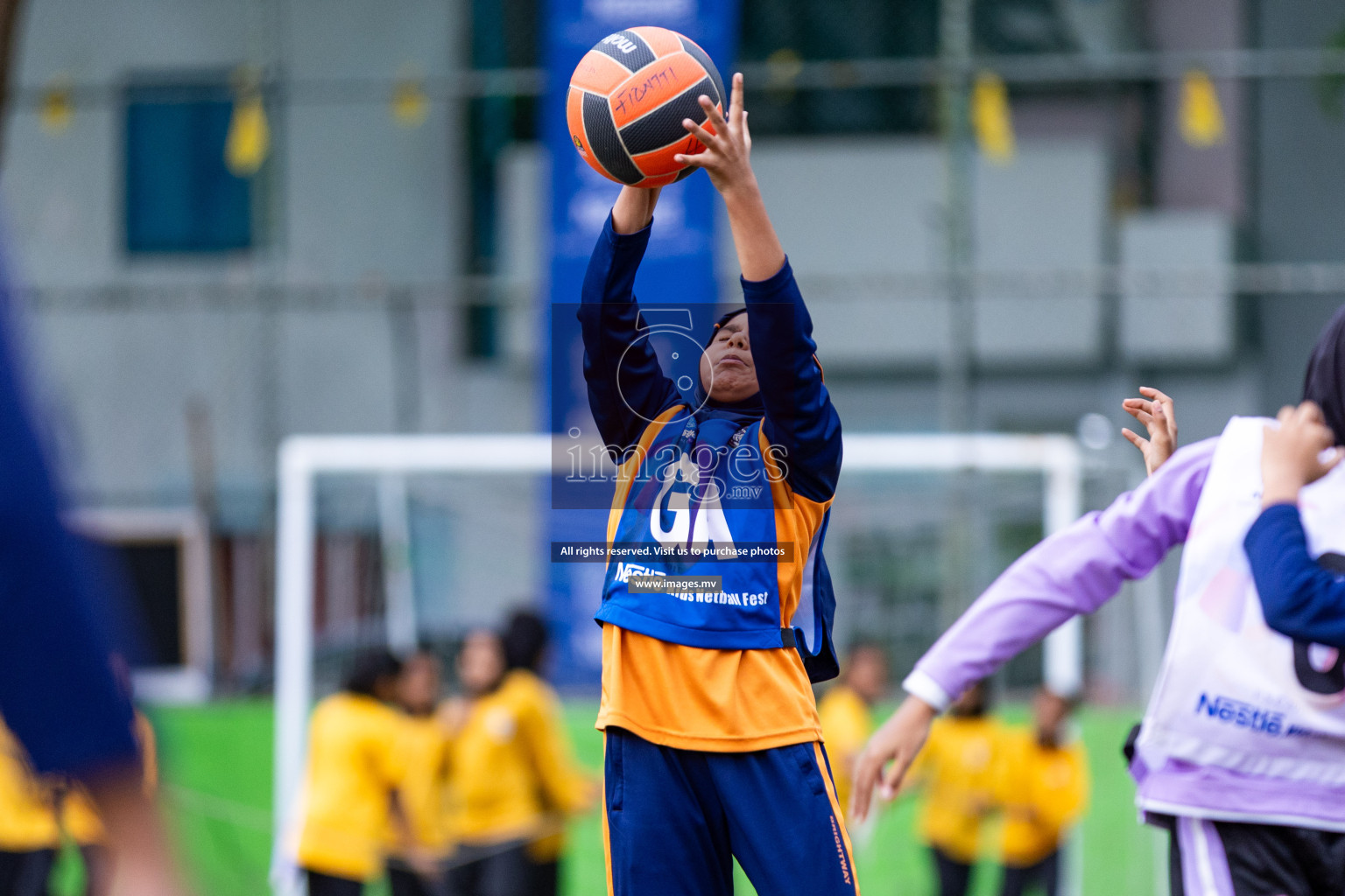 Day 2 of Nestle' Kids Netball Fiesta 2023 held in Henveyru Stadium, Male', Maldives on Thursday, 1st December 2023. Photos by Nausham Waheed / Images.mv