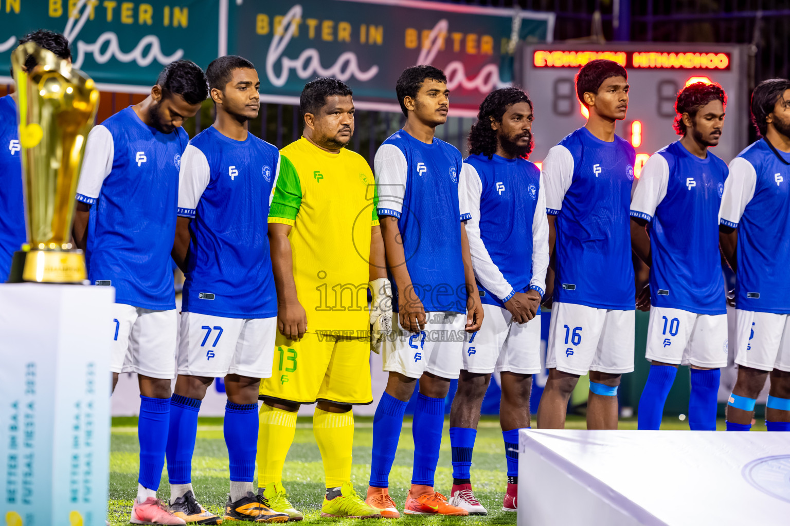 Eydhafushi vs Hithaadhoo in the finals of Better in Baa Futsal Fiesta 2025 Men's division held in B. Eydhafushi, Maldives on Monday, 17th November 2025. Photos: Nausham Waheed / images.mv