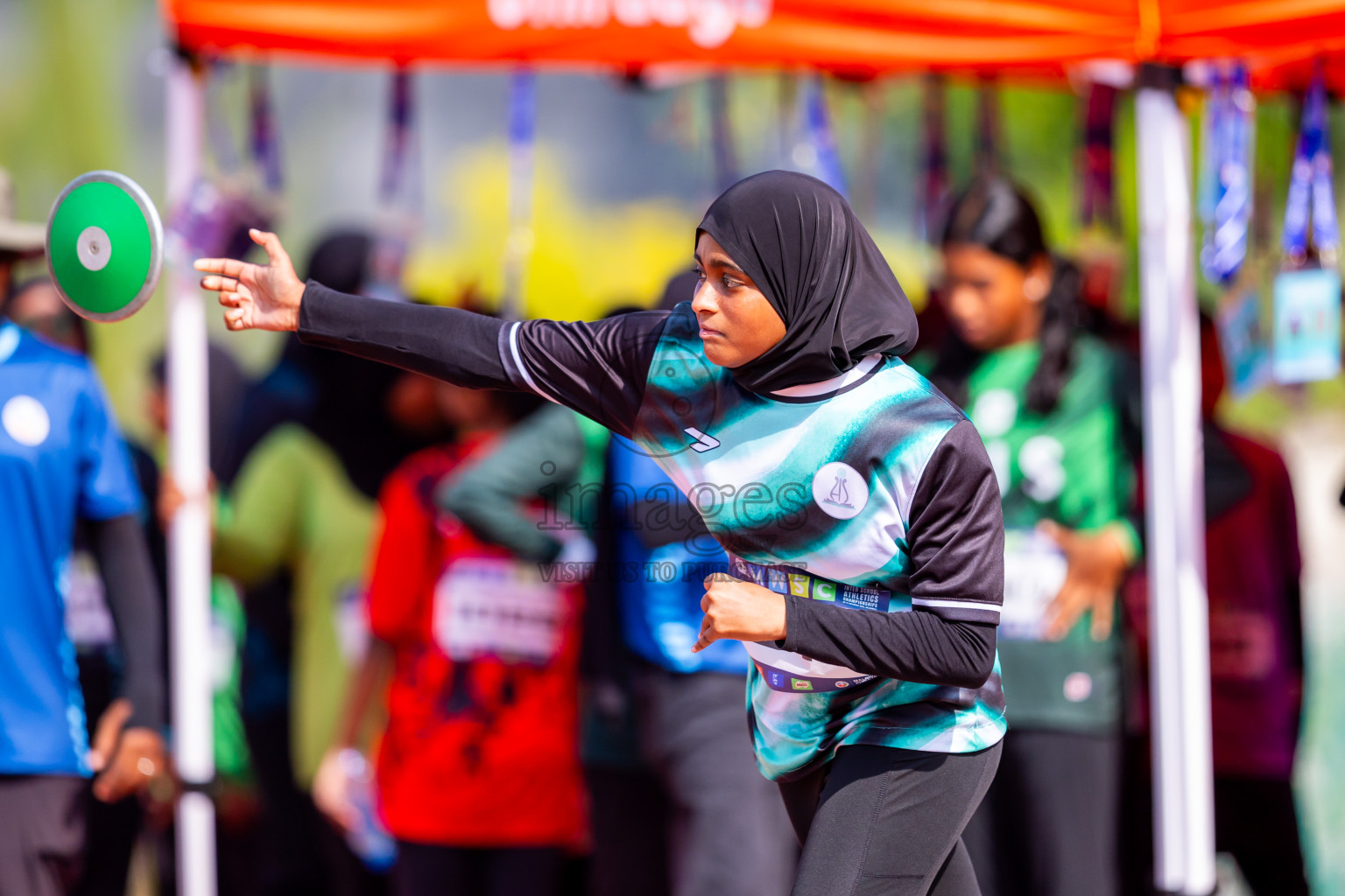 Day 6 of MWSC Interschool Athletics Championships 2024 held in Hulhumale Running Track, Hulhumale, Maldives on Thursday, 14th November 2024. Photos by: Nausham Waheed / Images.mv