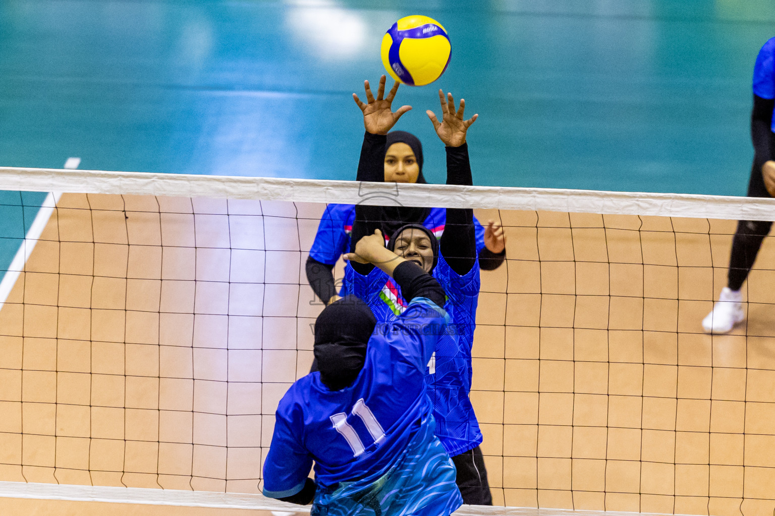 Day 2 of Women's Division of Milo VAM Cup 2024 held in Male', Maldives on Wednesday, 9th July 2024 at Social Center Indoor Hall Photos By: Nausham Waheed / images.mv