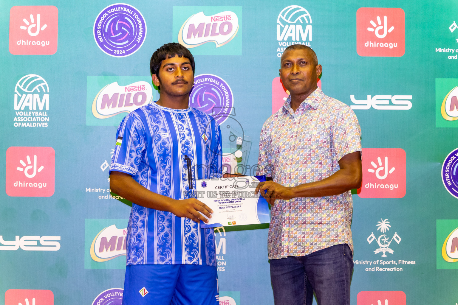 Finals of Interschool Volleyball Tournament 2024 was held in Social Center at Male', Maldives on Friday, 6th December 2024. Photos: Nausham Waheed / images.mv