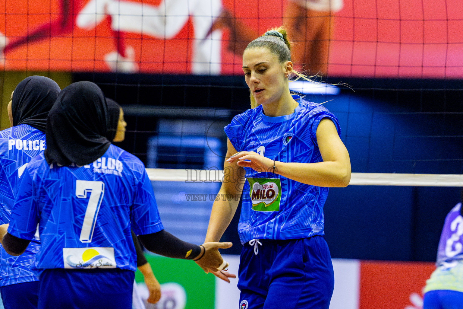 Police Club vs Club Wamco in the Final of Women's Division of National Volleyball League 2025 held in Male', Maldives on Sunday, 27th April 2025 at Social Center Indoor Hall Photos By: Nausham Waheed / images.mv