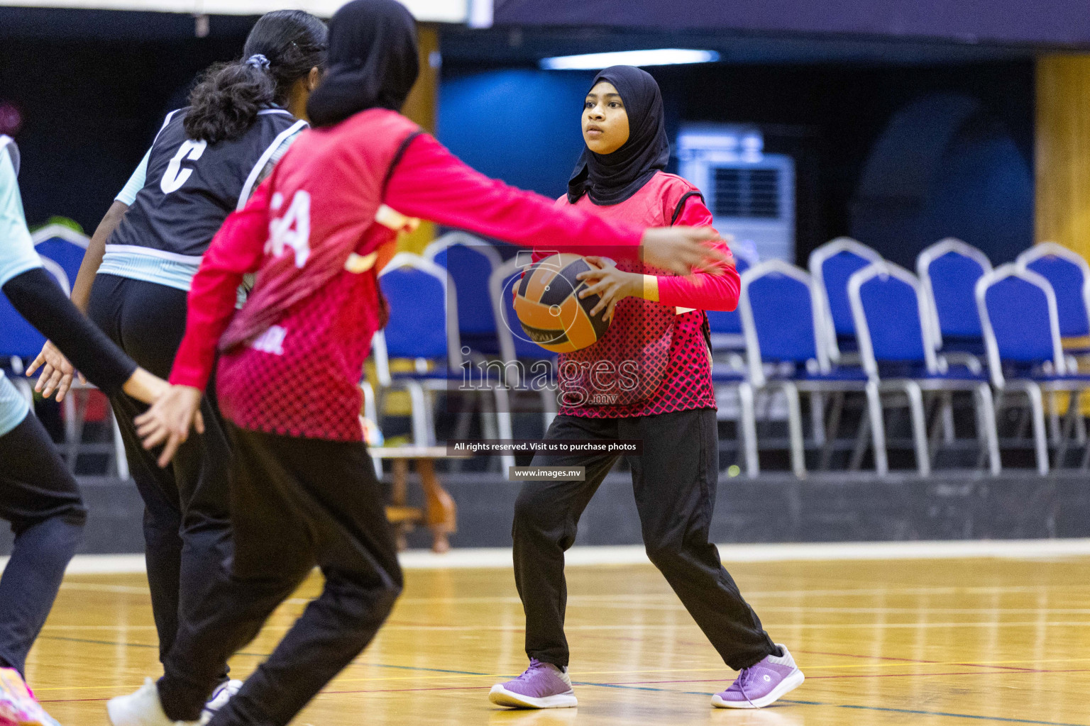 Day2 of 24th Interschool Netball Tournament 2023 was held in Social Center, Male', Maldives on 28th October 2023. Photos: Nausham Waheed / images.mv