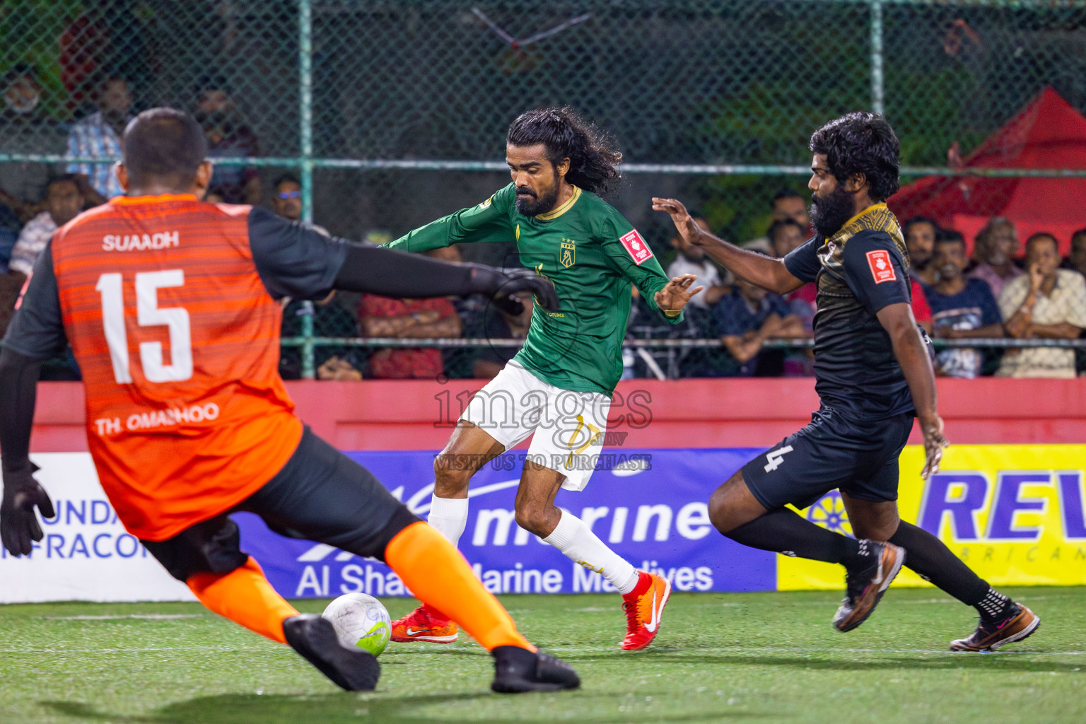 Th Omadhoo vs Th Thimarafushi on Day 33 of Golden Futsal Challenge 2024, held on Sunday, 18th February 2024, in Hulhumale', Maldives Photos: Mohamed Mahfooz Moosa / images.mv