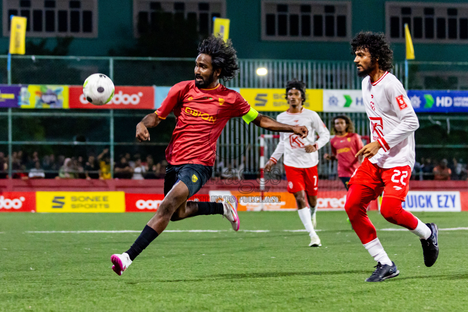 Dh Kudahuvadhoo vs Dh Maaenboodhoo in Day 24 of Golden Futsal Challenge 2024 was held on Wednesday  , 7th February 2024 in Hulhumale', Maldives Photos: Nausham Waheed / images.mv