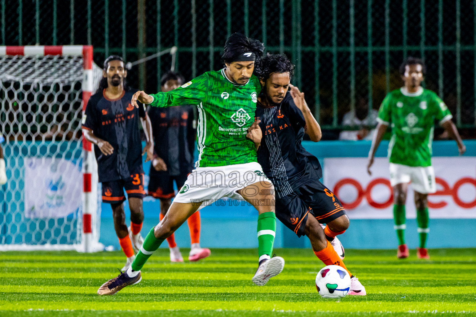 Dee Ess Kay vs FC Baaz in Day 1 of Laamehi Dhiggaru Ekuveri Futsal Challenge 2024 was held on Friday, 26th July 2024, at Dhiggaru Futsal Ground, Dhiggaru, Maldives Photos: Nausham Waheed / images.mv