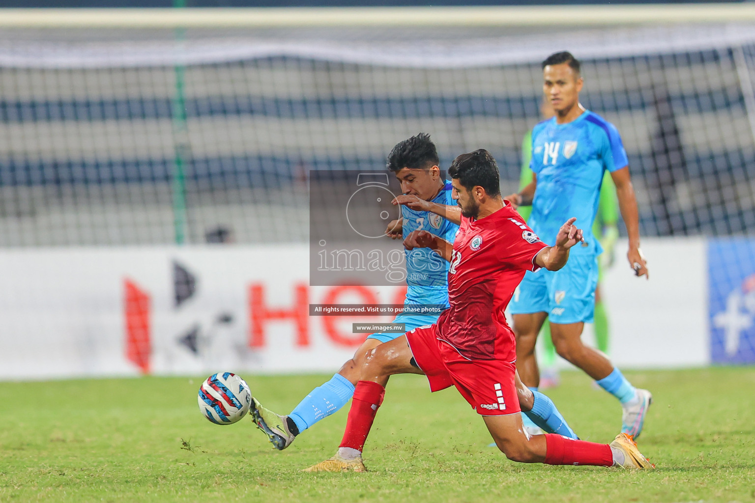 Lebanon vs India in the Semi-final of SAFF Championship 2023 held in Sree Kanteerava Stadium, Bengaluru, India, on Saturday, 1st July 2023. Photos: Nausham Waheed / images.mv