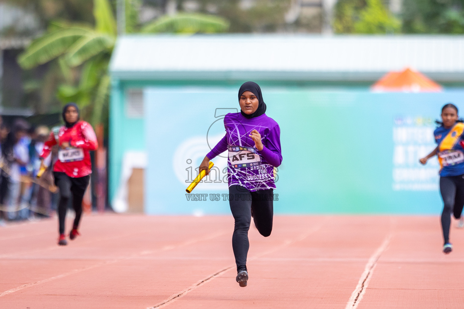 Day 5 of MWSC Interschool Athletics Championships 2024 held in Hulhumale Running Track, Hulhumale, Maldives on Wednesday, 13th November 2024. Photos by: Raif Yoosuf / Images.mv