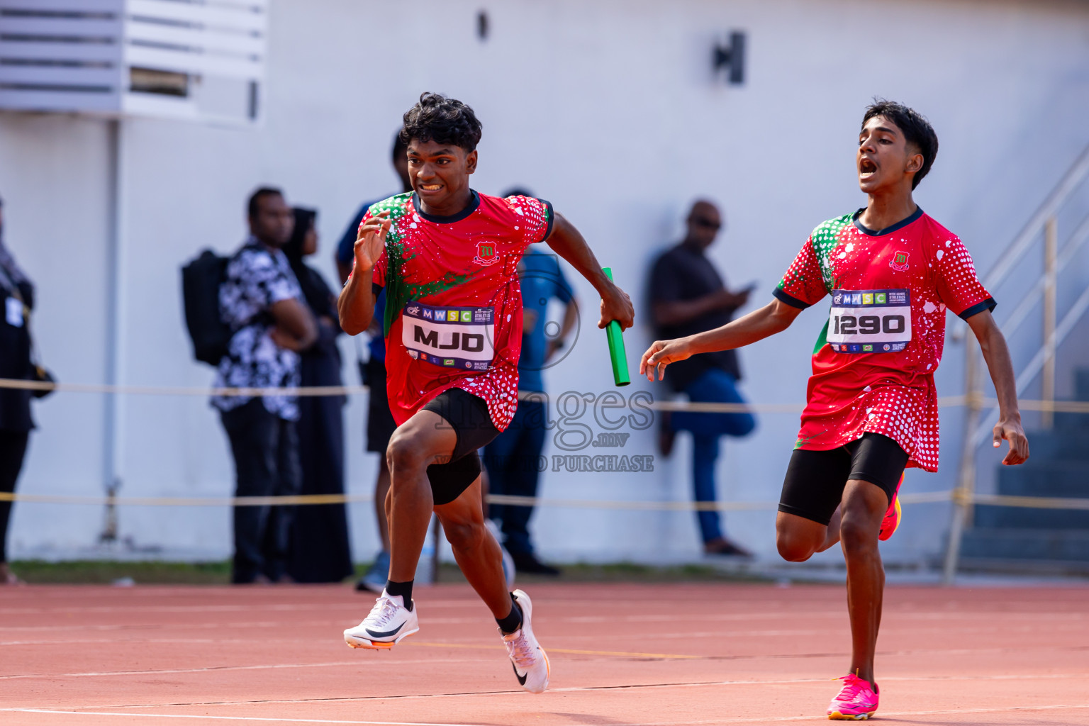 Day 6 of MWSC Interschool Athletics Championships 2024 held in Hulhumale Running Track, Hulhumale, Maldives on Thursday, 14th November 2024. Photos by: Nausham Waheed / Images.mv