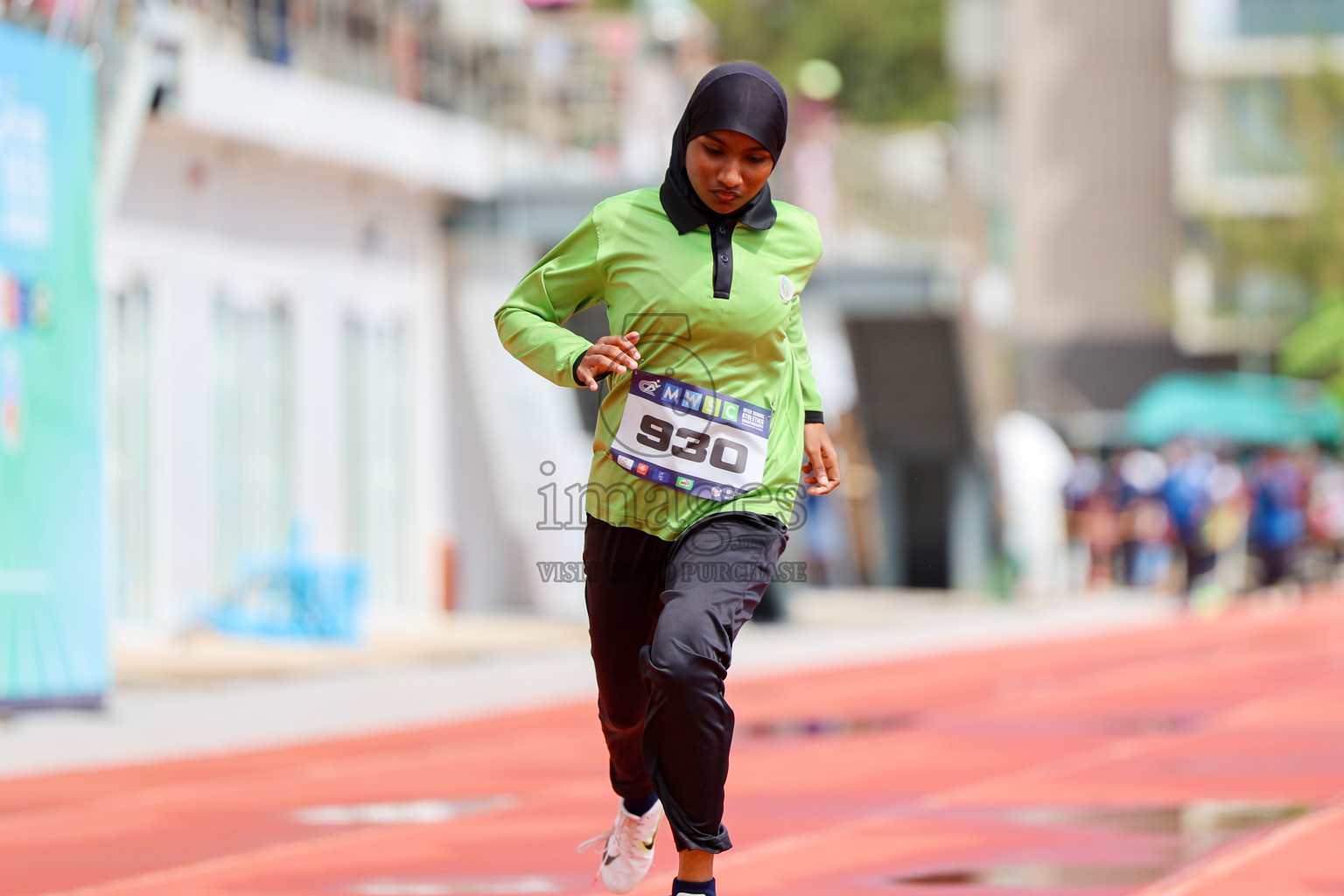 Day 1 of MWSC Interschool Athletics Championships 2024 held in Hulhumale Running Track, Hulhumale, Maldives on Saturday, 9th November 2024. 
Photos by: Ismail Thoriq, Hassan Simah / Images.mv