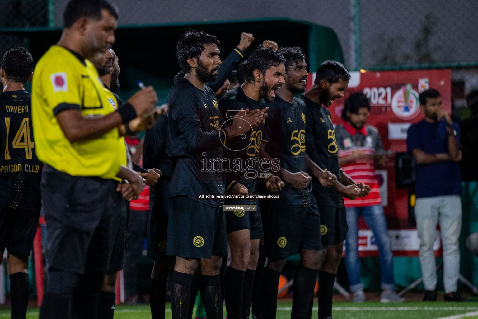 Prison Club vs MACL in the Quarter Finals of Club Maldives 2021 held at Hulhumale;, on 12th December 2021 Photos: Ismail Thoriq / images.mv