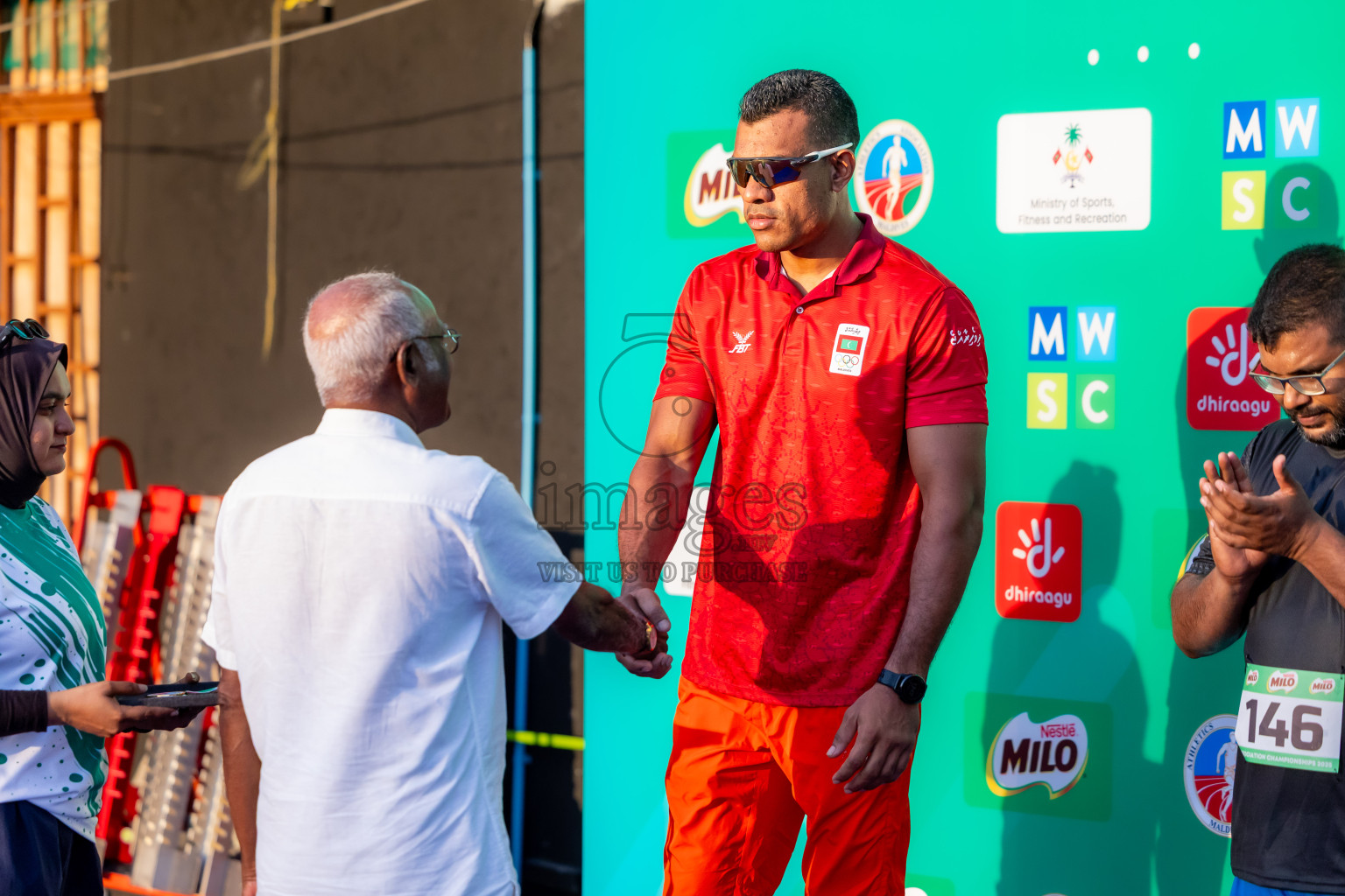 Day 1 of 12th Milo Association Championships was held in Ekuveni Track at Male', Maldives on Thursday, 24th April 2025. Photos: Nausham Waheed / images.mv